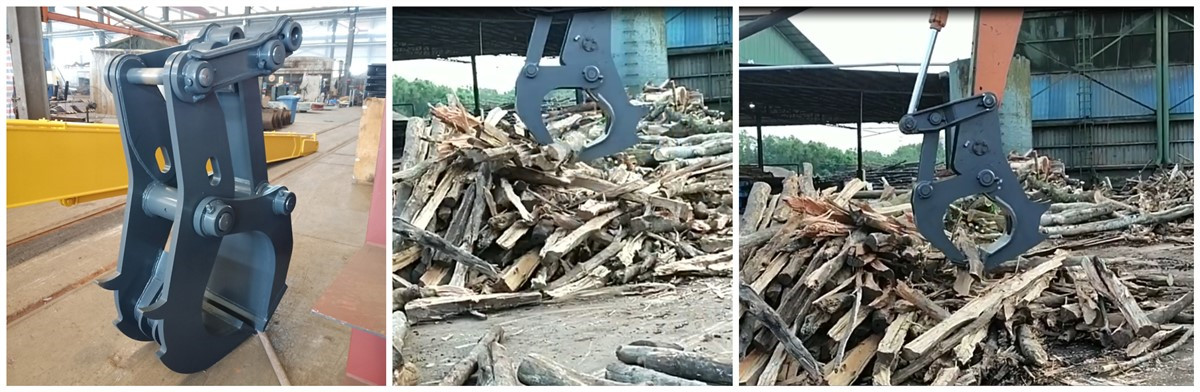 клещи для дерева экскаватора