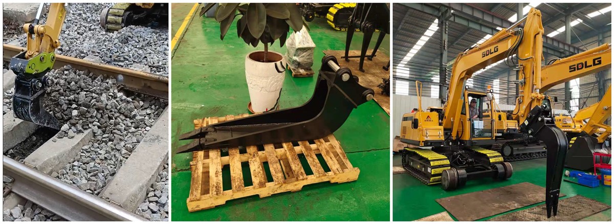 Узкий ковш для очистки железнодорожного балласта