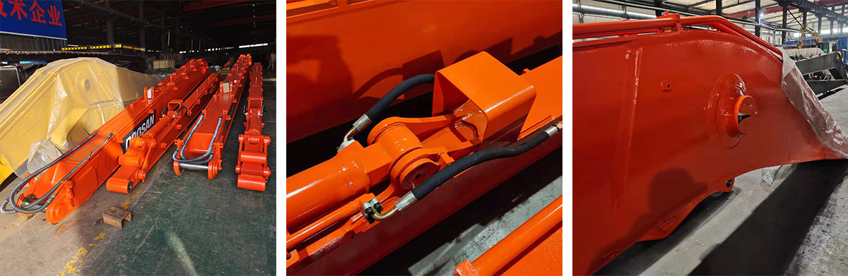 удлинённая стрела экскаватора