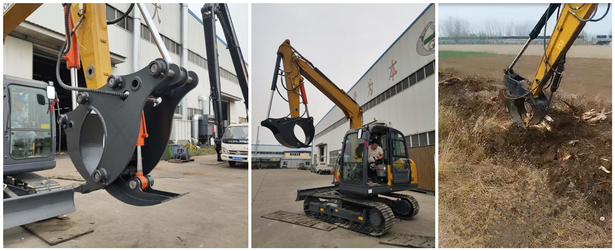 захват для пней экскаватора