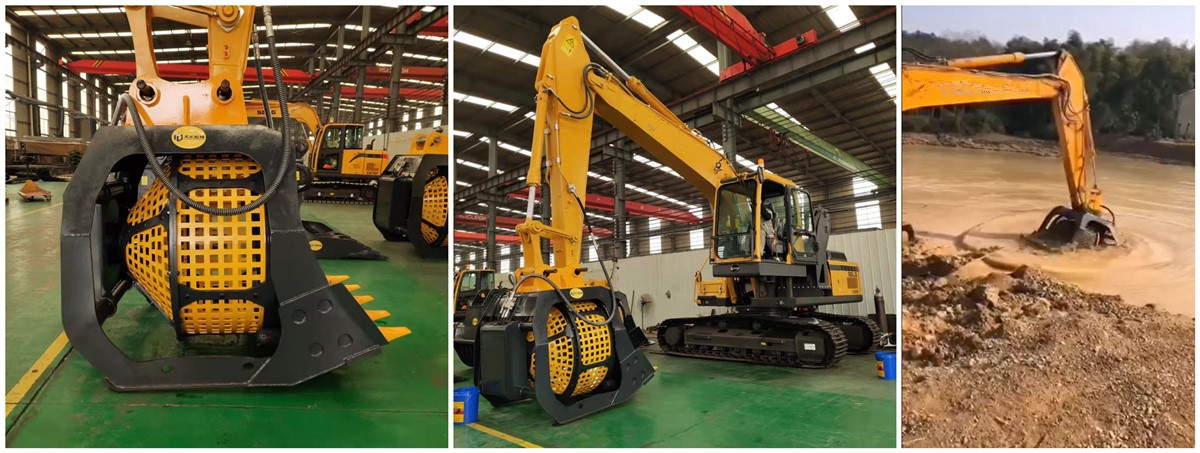 ротационный сортировочный ковш экскаватора