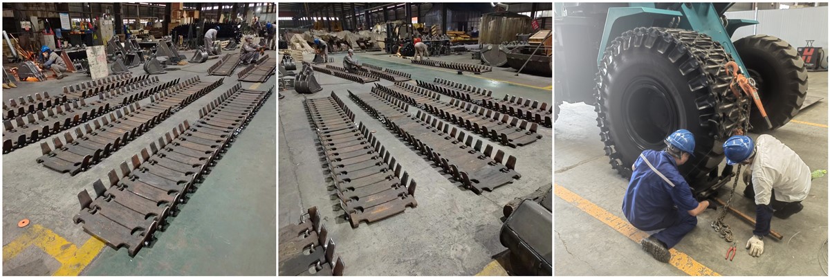 Защитные гусеницы для шин погрузчика Защитные гусеницы для шин погрузчика