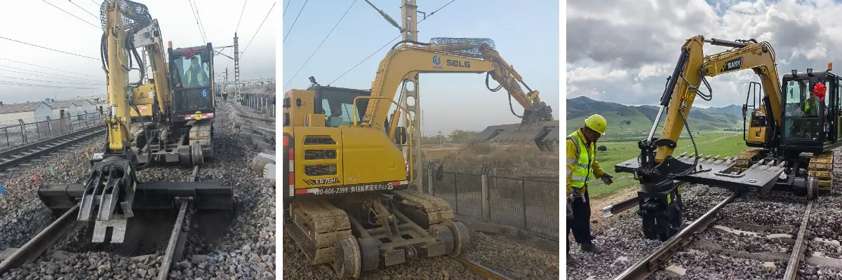 Строительные работы по замене железнодорожных шпал Строительные работы по замене железнодорожных шпал