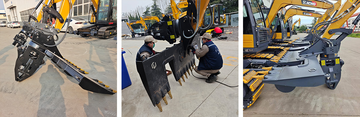 захват для шпал экскаватора