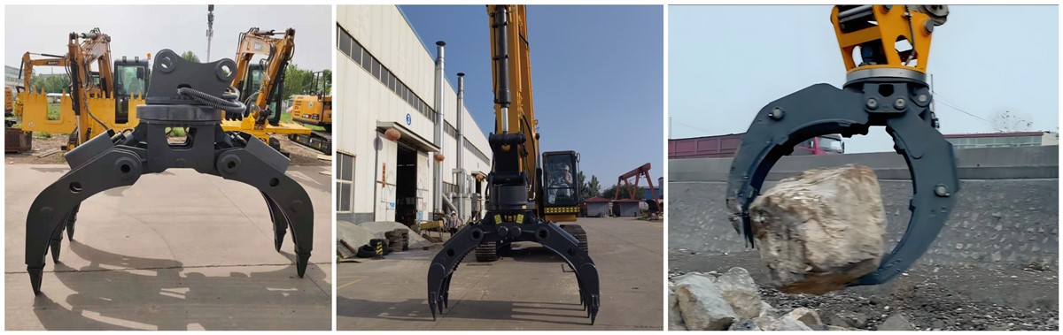 захват для камней на экскаватор