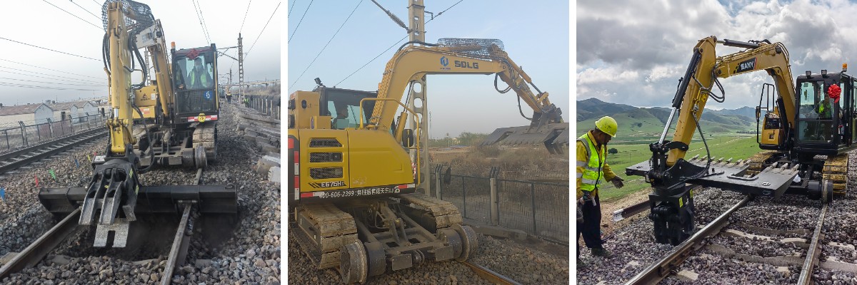 Строительные работы по замене железнодорожных шпал Строительные работы по замене железнодорожных шпал