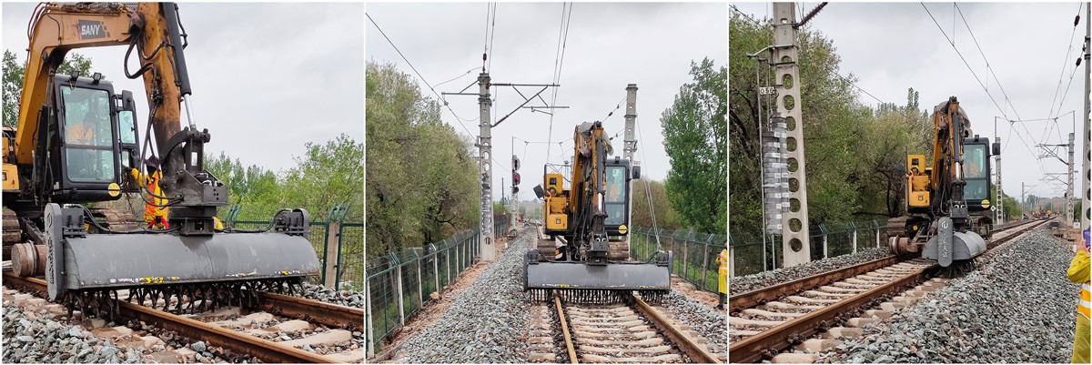 Машина для подметания железнодорожных путей Машина для подметания железнодорожных путей