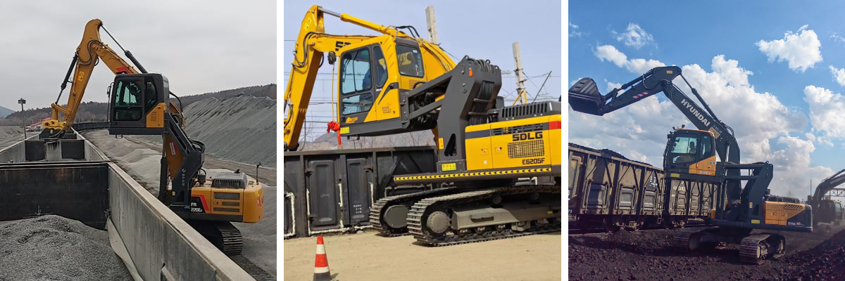 Экскаватор CASE 240 с подъемной кабиной – индивидуальное решение для железнодорожной разгрузки