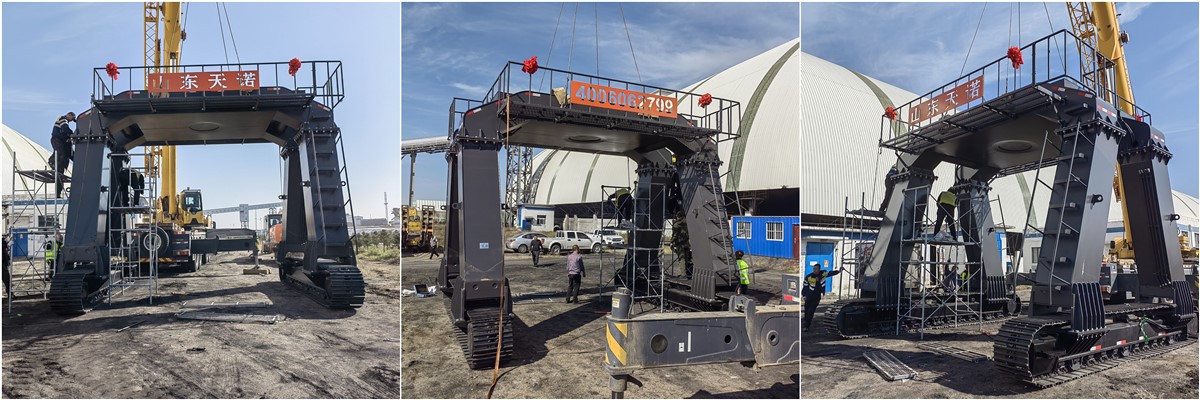 Разгрузочный поезд экскаватор длинные ноги