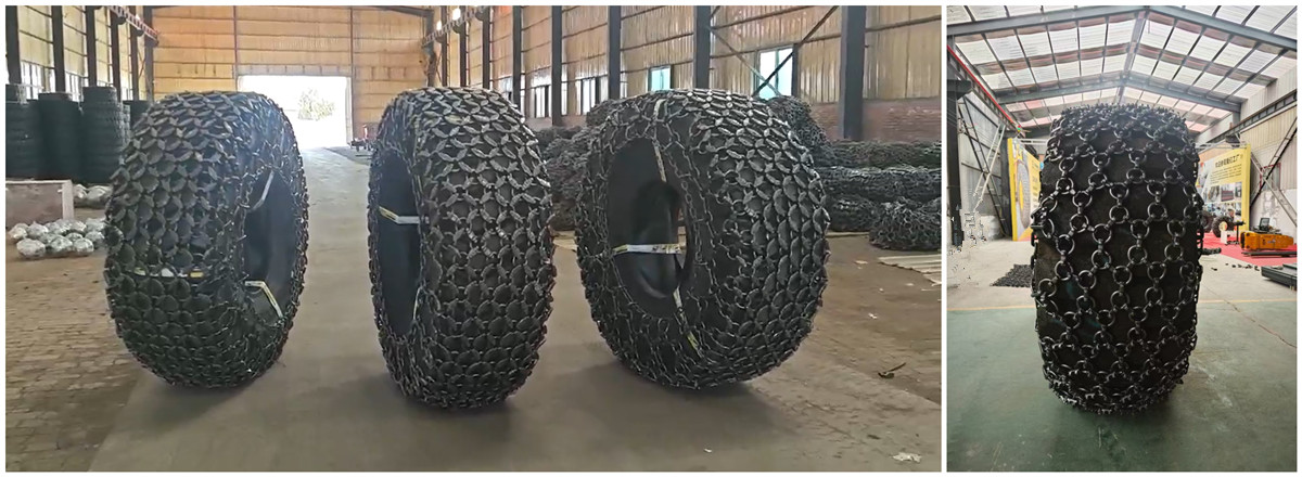 Цепи противоскольжения для шин погрузчиков