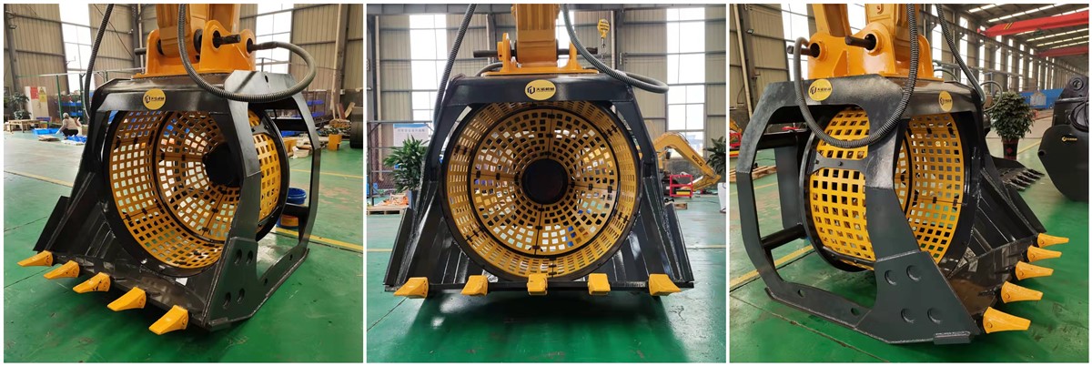 ротационный сортировочный ковш экскаватора