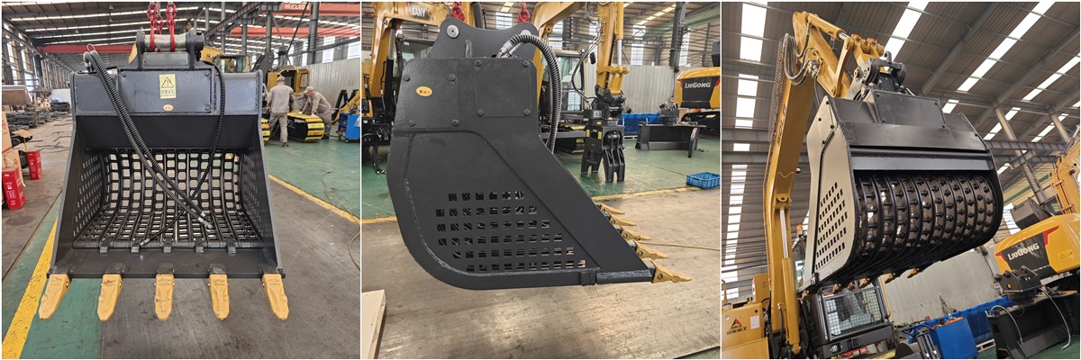 ковш экскаватора с высокой частотой сортировки